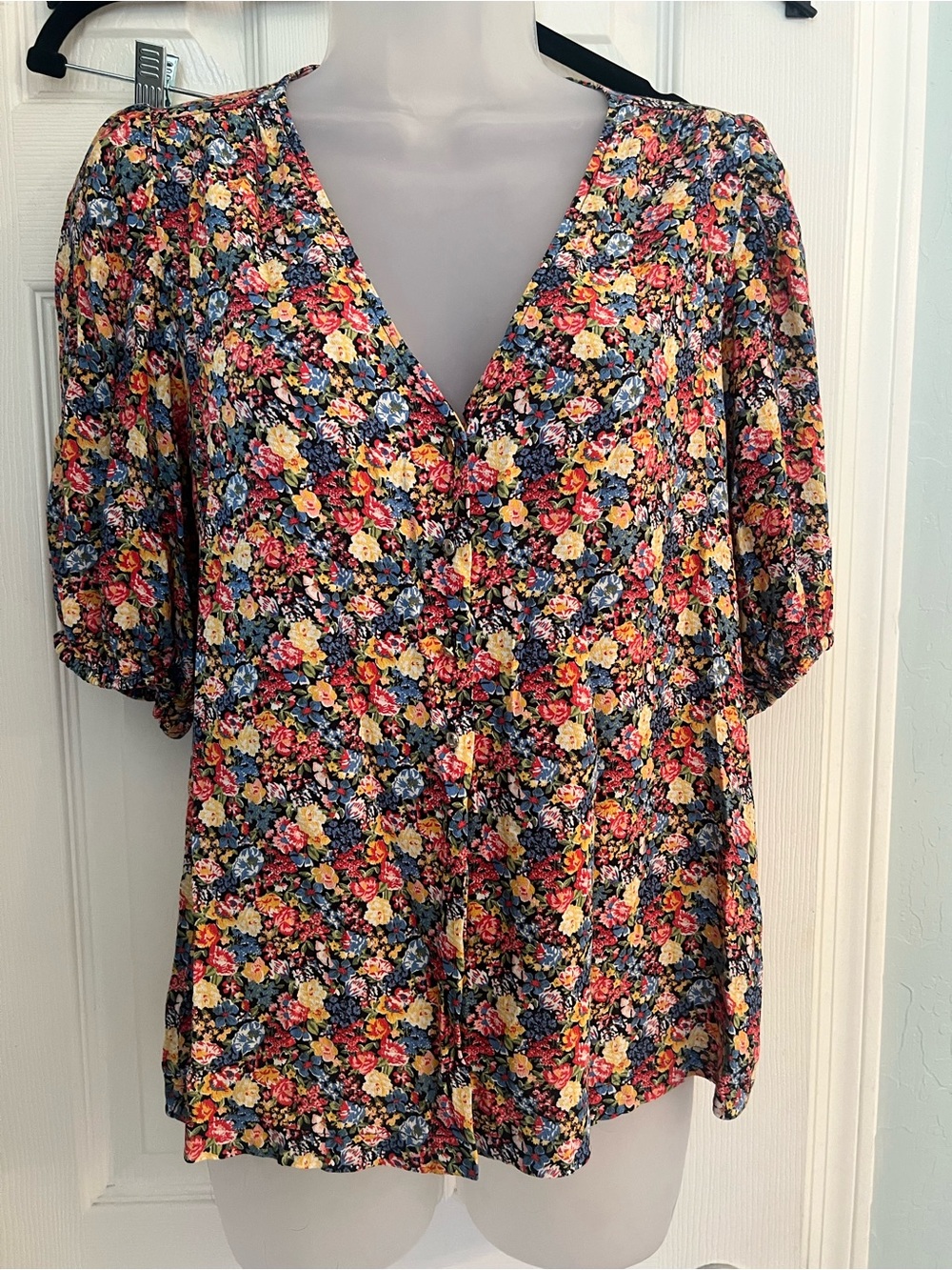 Sezane floral top size 38